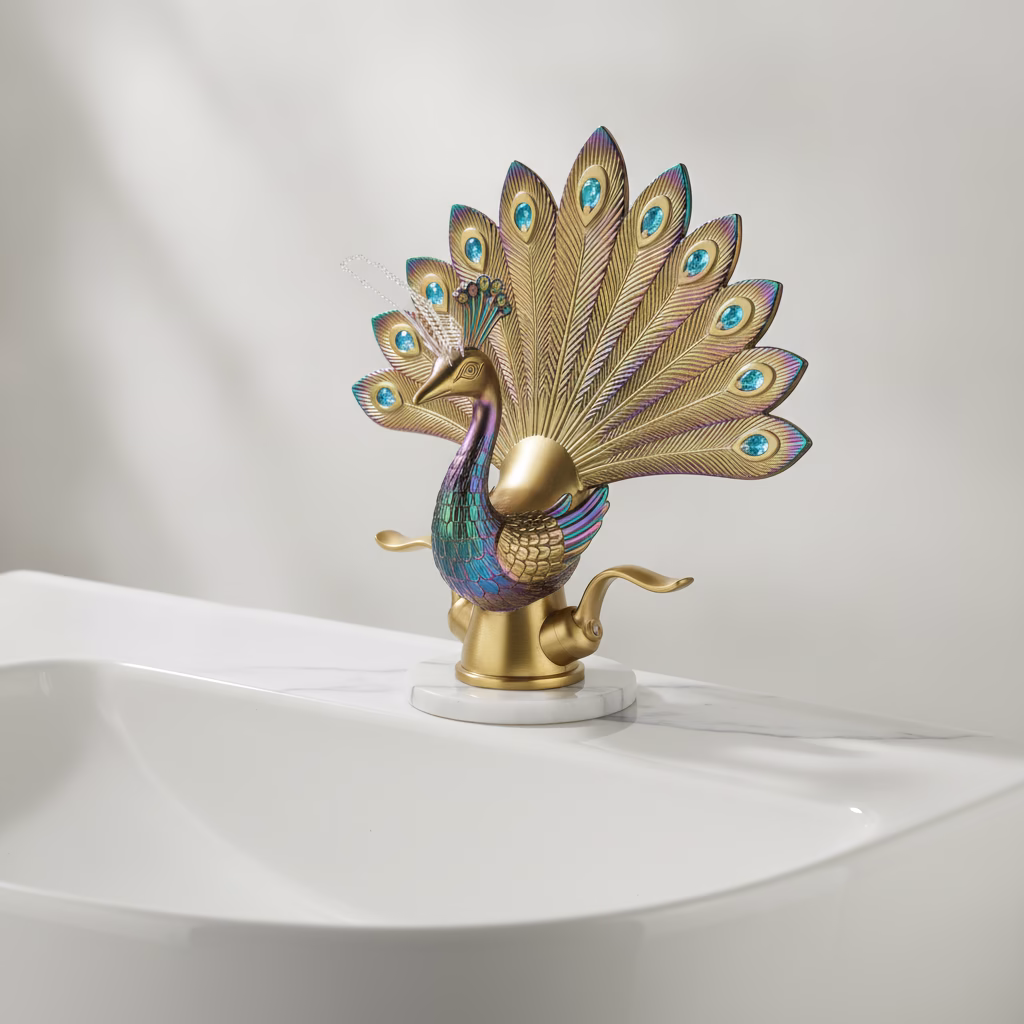 The Smart Peacock Faucet: Machine Learning Meets Over-The-Top Bathroom Luxury
