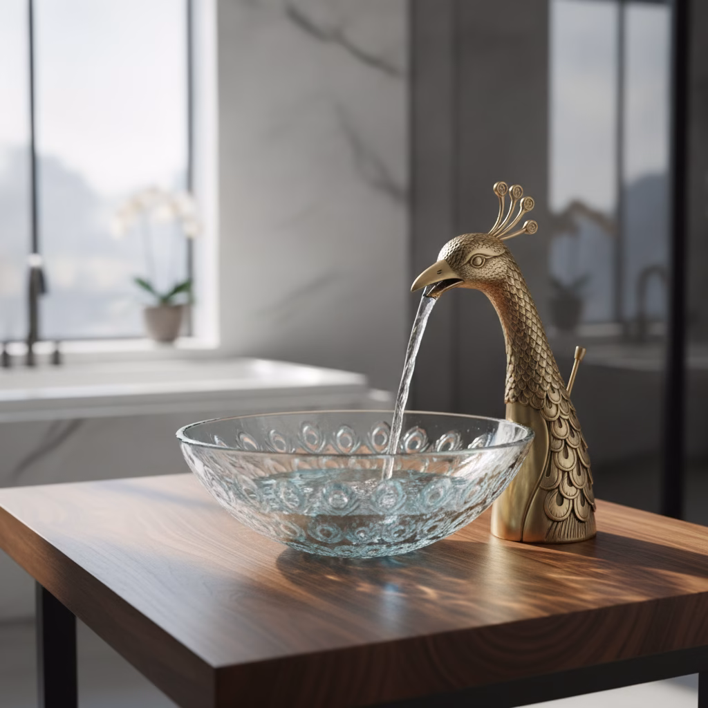 The Smart Peacock Faucet: Machine Learning Meets Over-The-Top Bathroom Luxury