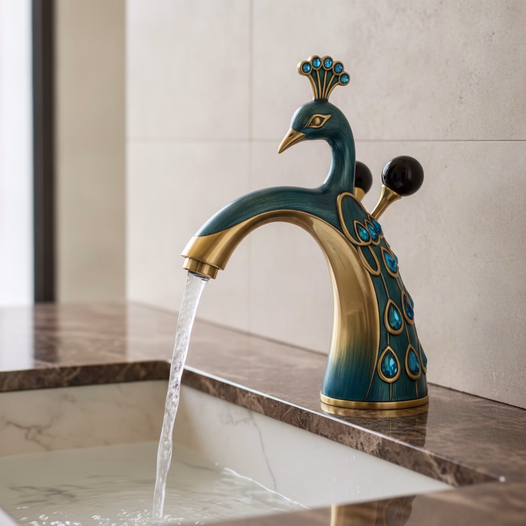 The Smart Peacock Faucet: Machine Learning Meets Over-The-Top Bathroom Luxury