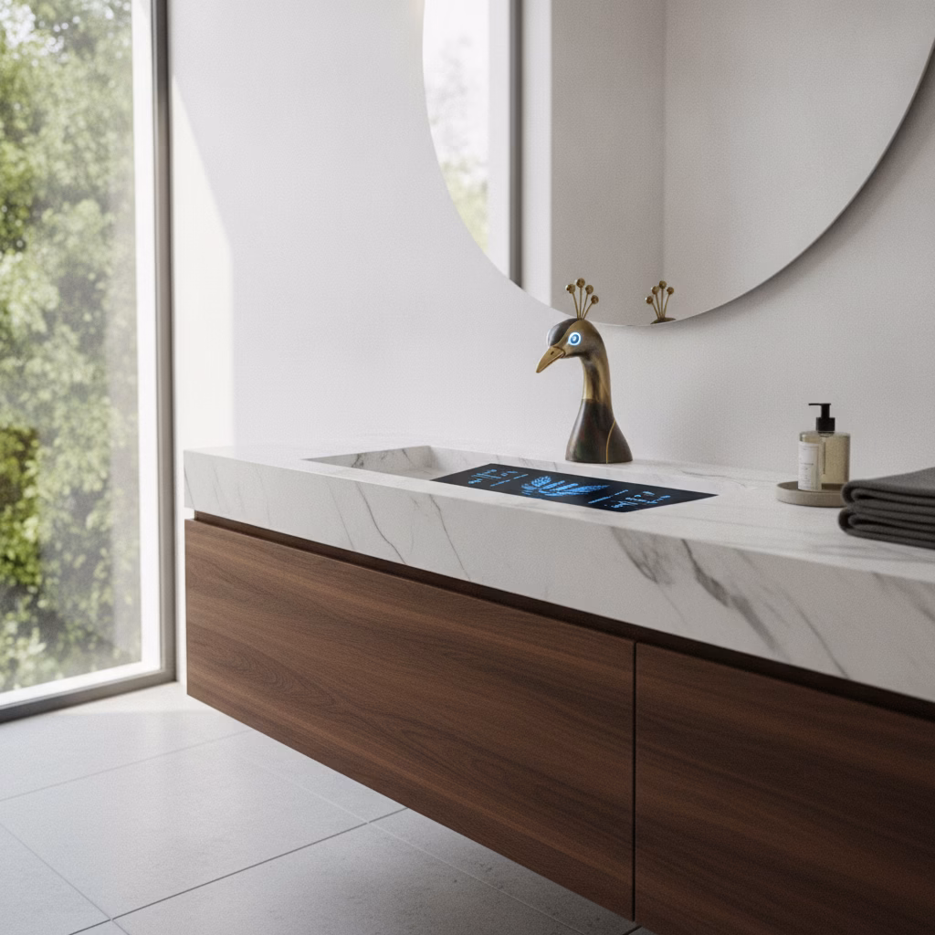 The Smart Peacock Faucet: Machine Learning Meets Over-The-Top Bathroom Luxury