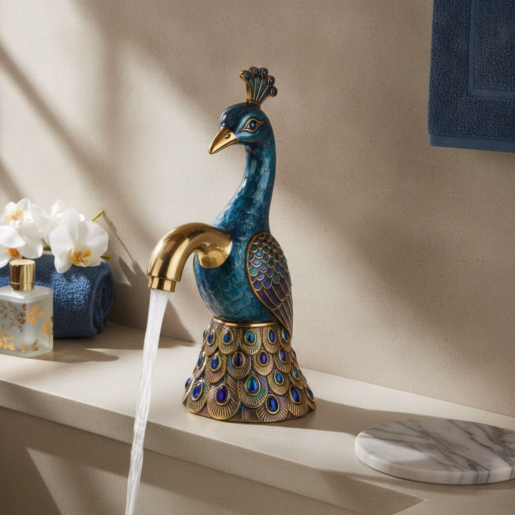 The Smart Peacock Faucet: Machine Learning Meets Over-The-Top Bathroom Luxury