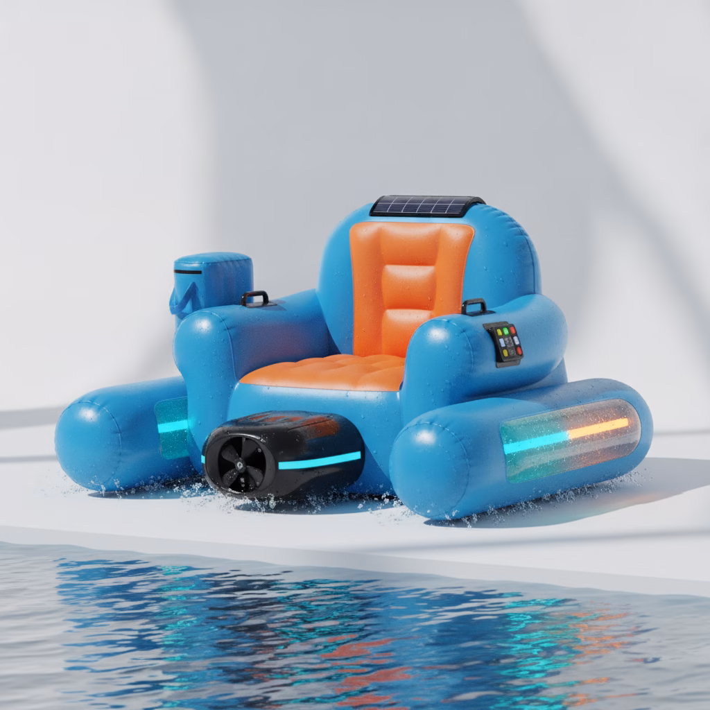 Why Paddle When You Can Drive a Motorized Sofa? The Inflatable Electric Chair Lake Float Reviewed