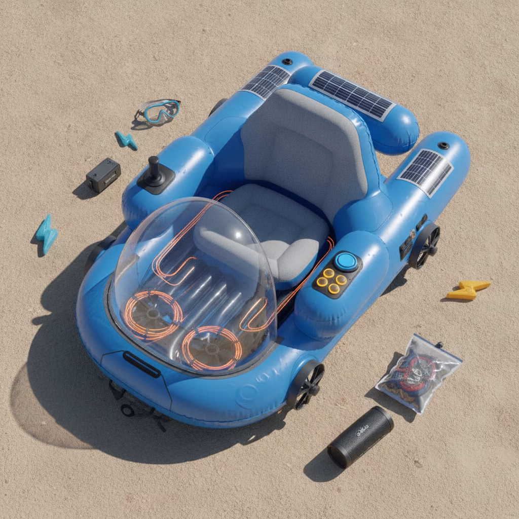 Why Paddle When You Can Drive a Motorized Sofa? The Inflatable Electric Chair Lake Float Reviewed