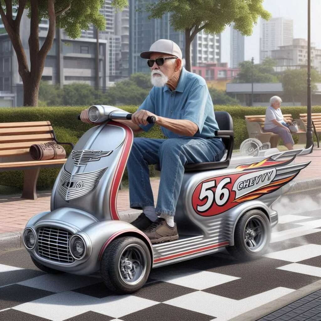 56 Chevy Mobility Scooter 3