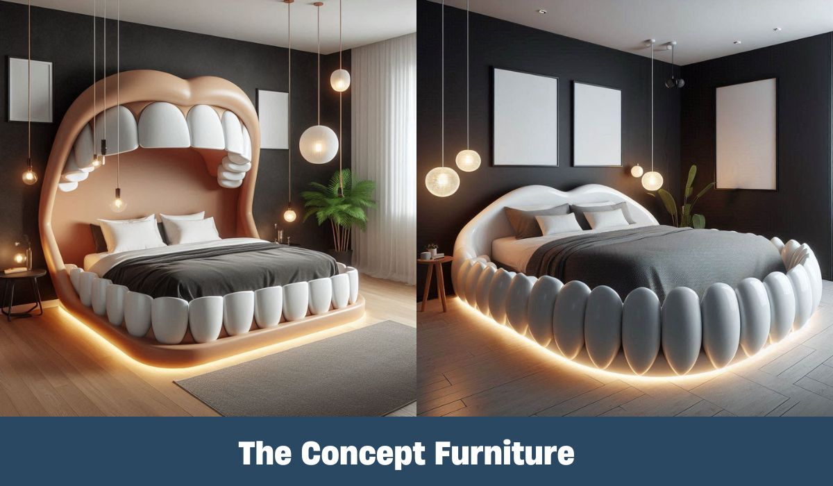 Jaw Inspired Bed: An Exciting Concept in Jaw-Shaped Furniture Design