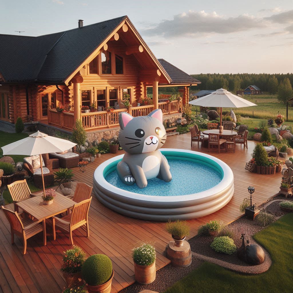 Cat Inspired Inflatable Swimming Pools 8