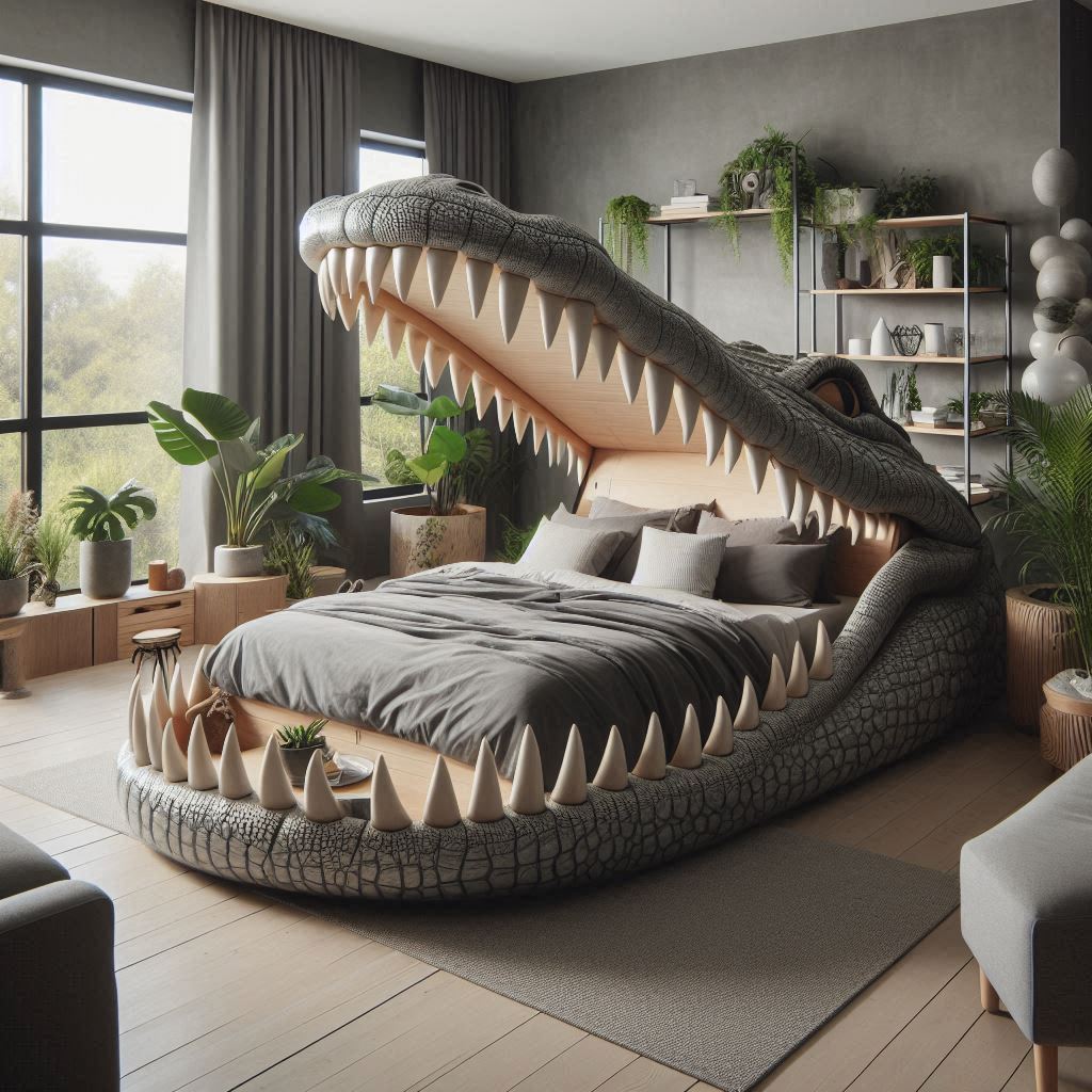 Crocodile Teeth Shaped Bed 5