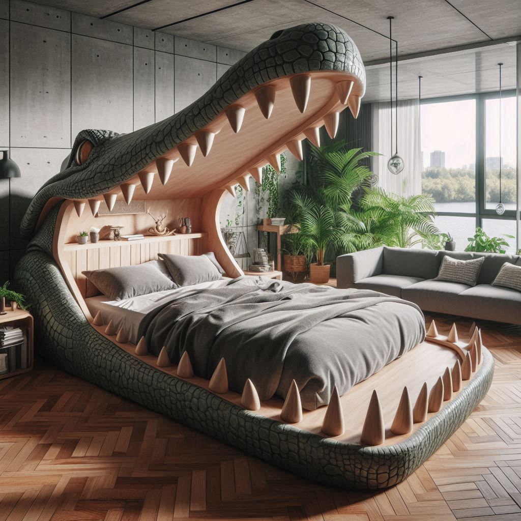 Crocodile Teeth Shaped Bed 6