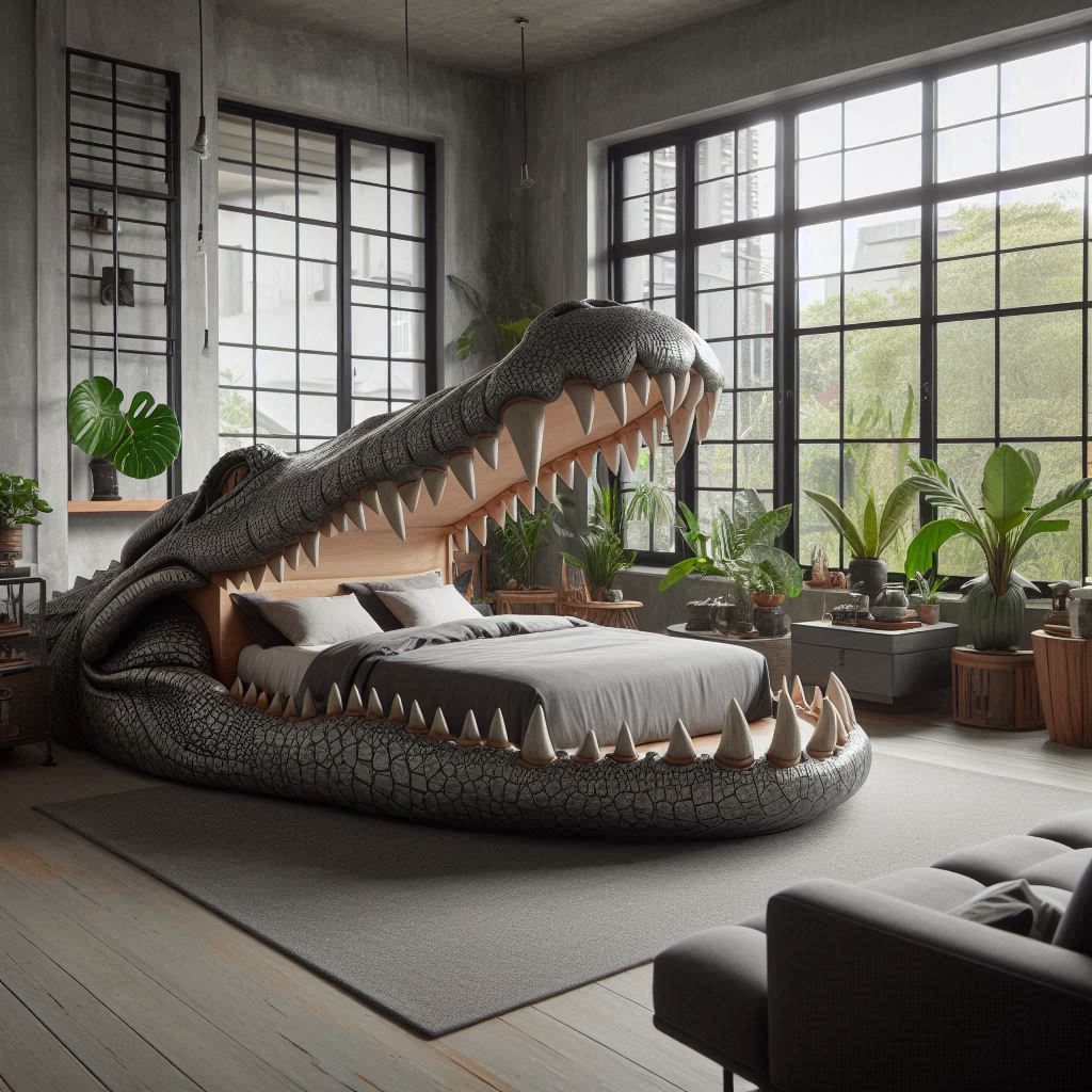 Crocodile Teeth Shaped Bed 7