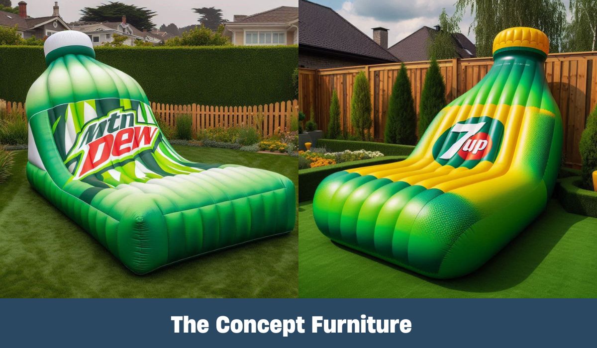 Drink Sun Loungers: Unique Sun Loungers Shaped Like Soft Drink Bottles