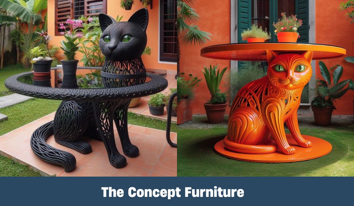 Enhance Your Garden with a Unique Cat-Shaped Table: Perfect for Outdoor Decor