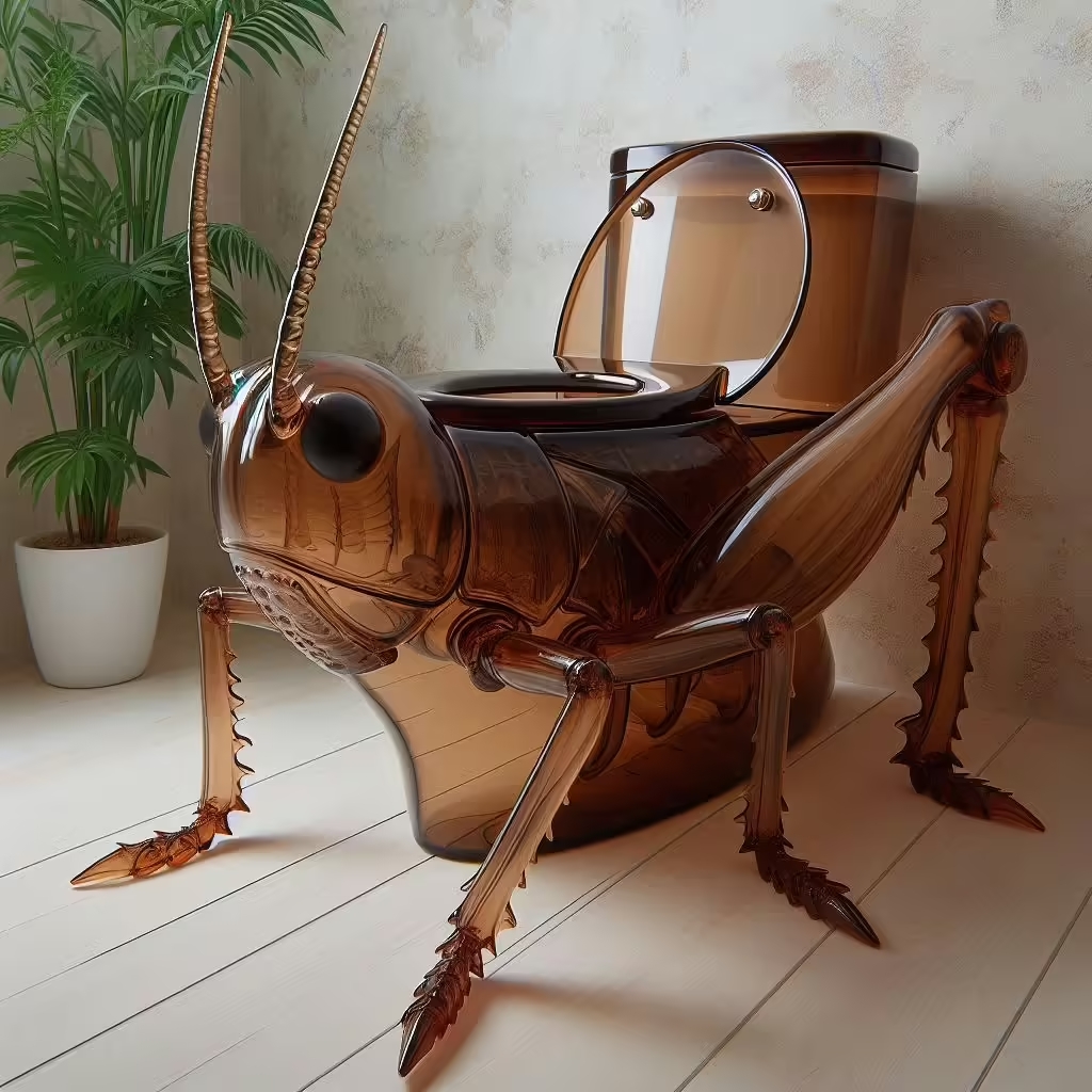 Grasshopper Shape Toilet 1