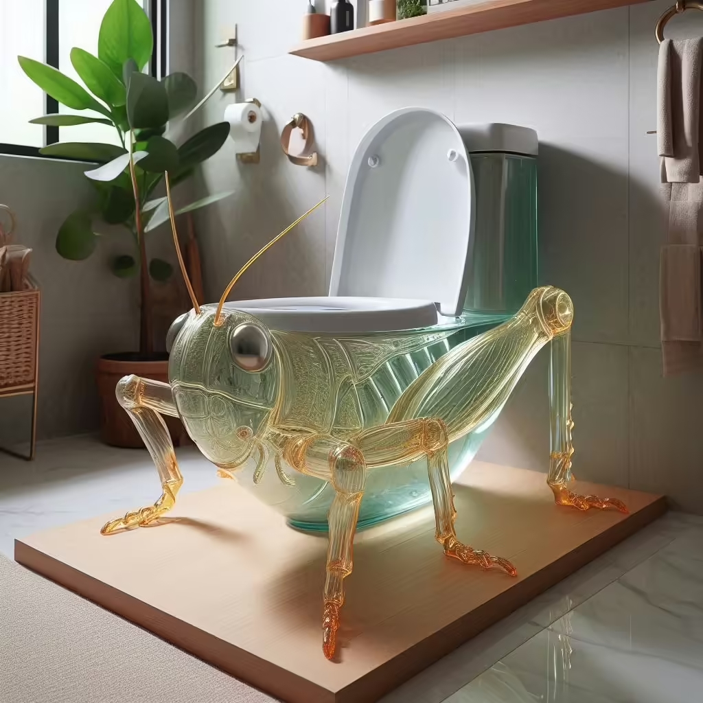 Grasshopper Shape Toilet 2