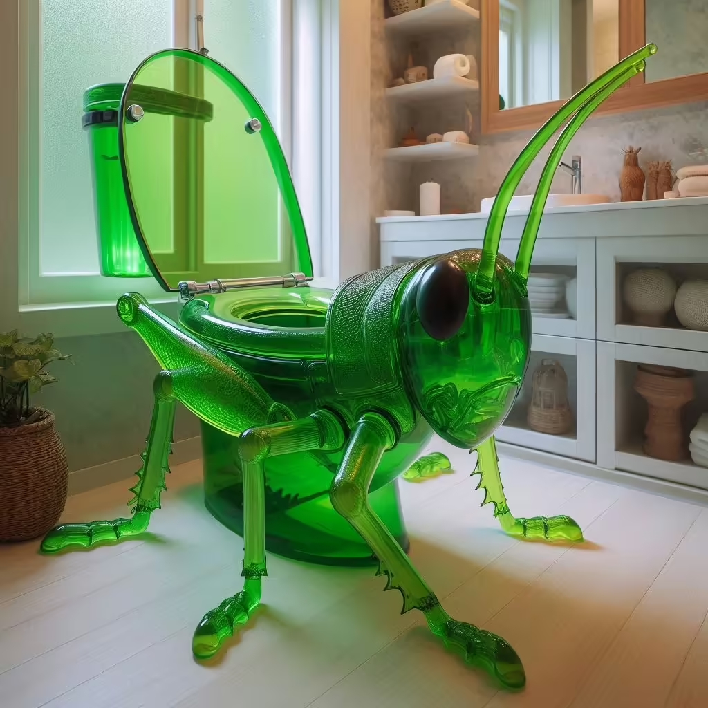 Grasshopper Shape Toilet 3