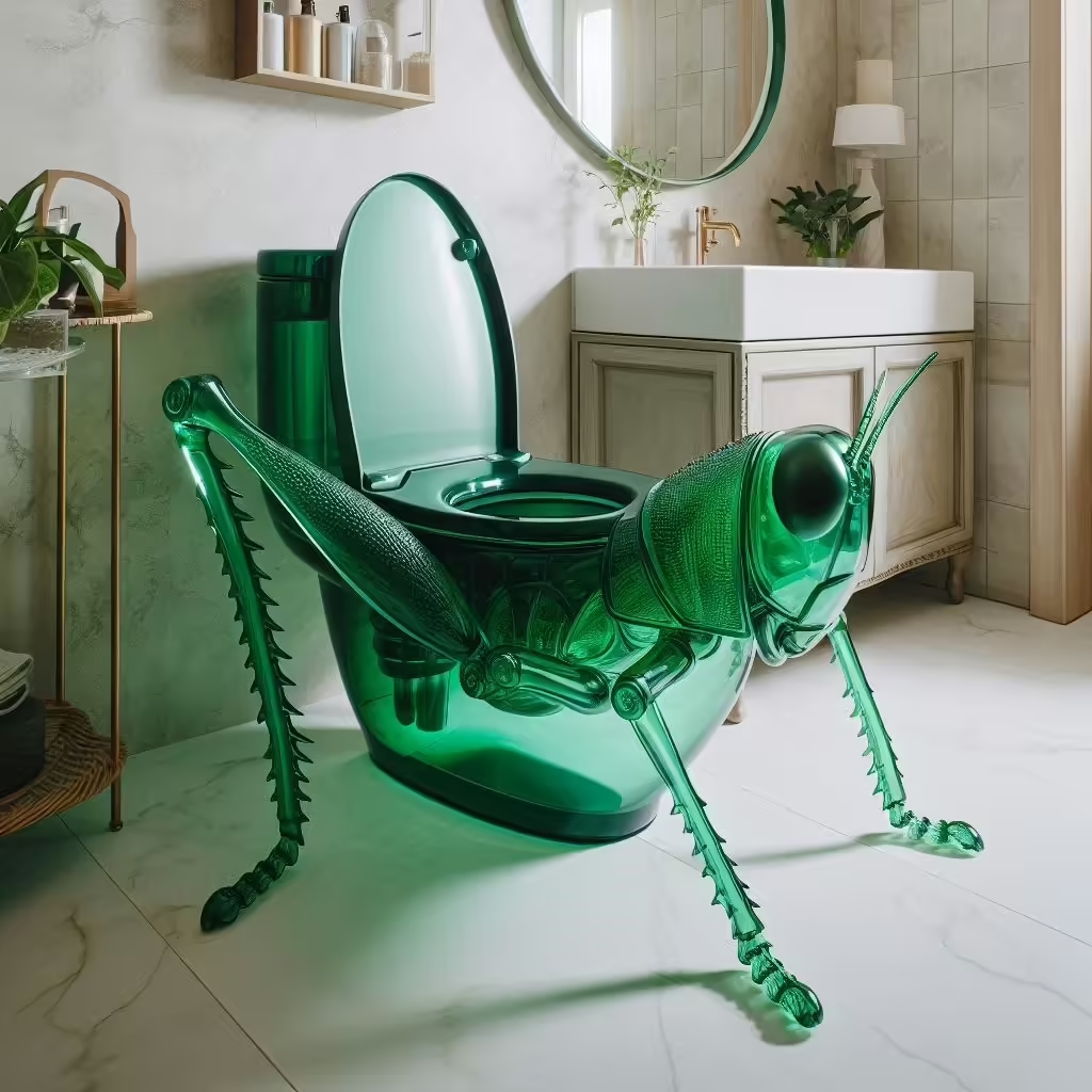 Grasshopper Shape Toilet 9