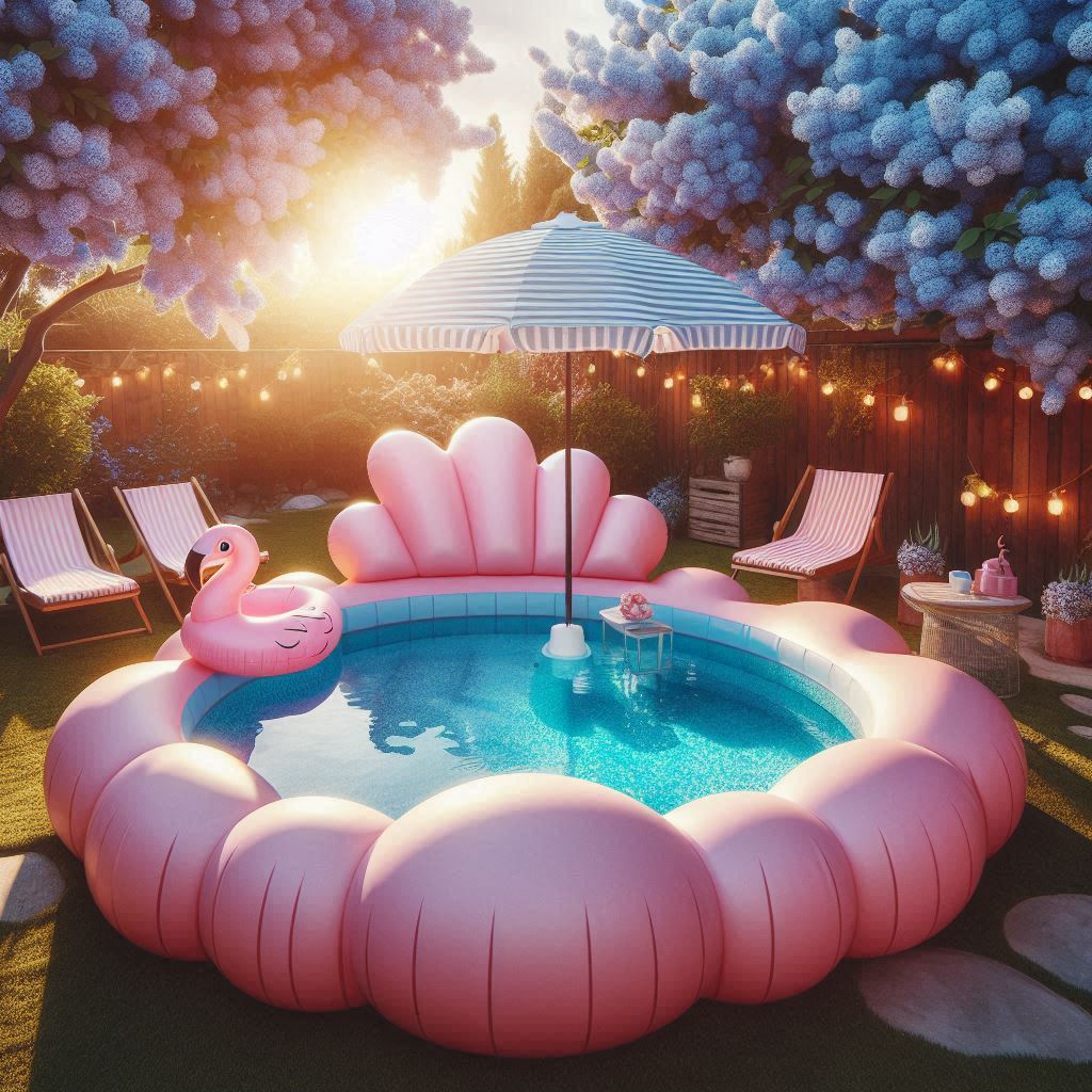 Inflatable Bed Pool 2