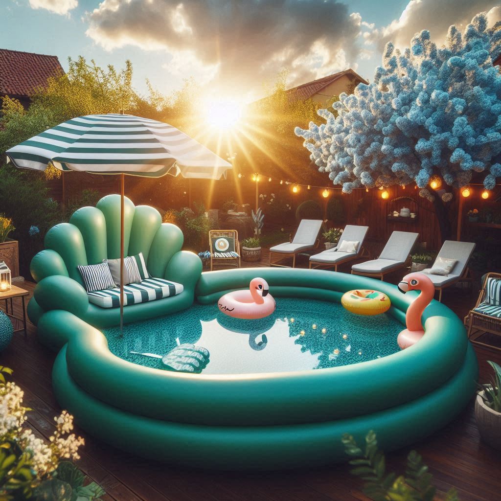 Inflatable Bed Pool 4