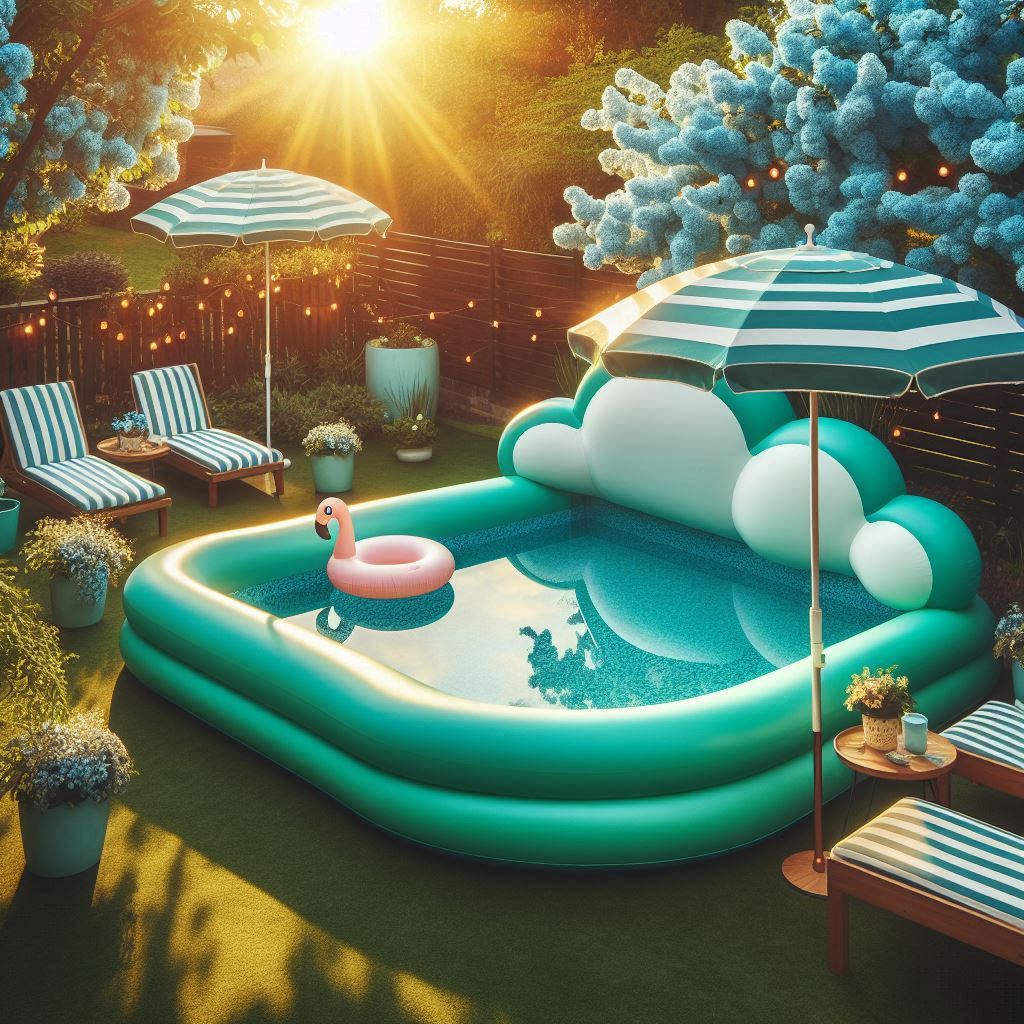 Inflatable Bed Pool 5