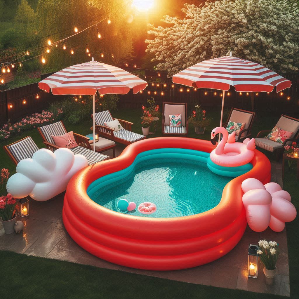 Inflatable Bed Pool 7