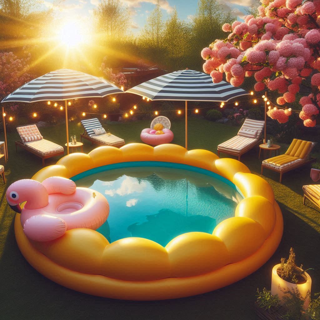 Inflatable Bed Pool 9