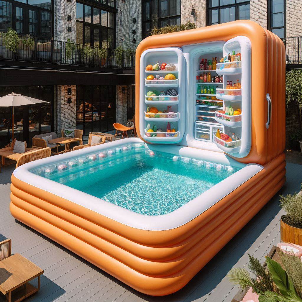 Inflatable Pool Shaped Refrigerator 2