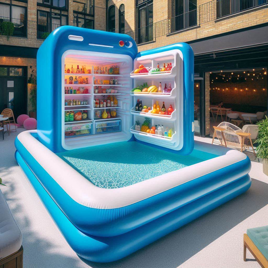 Inflatable Pool Shaped Refrigerator 3