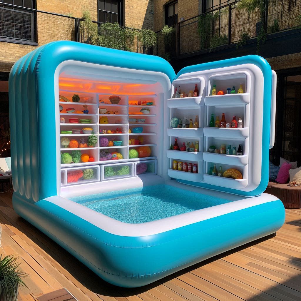 Inflatable Pool Shaped Refrigerator 4