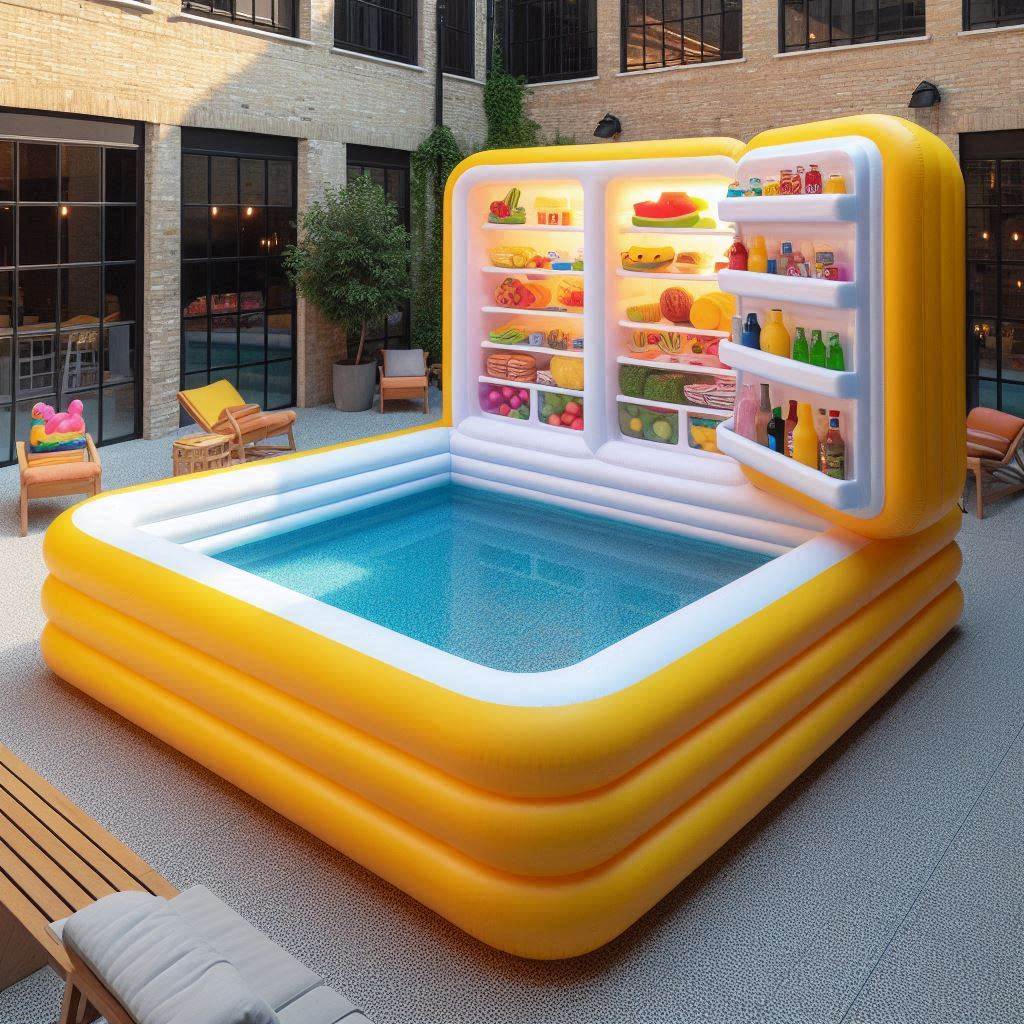 Inflatable Pool Shaped Refrigerator 5