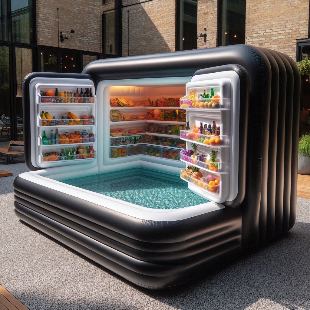 Inflatable Pool Shaped Refrigerator8