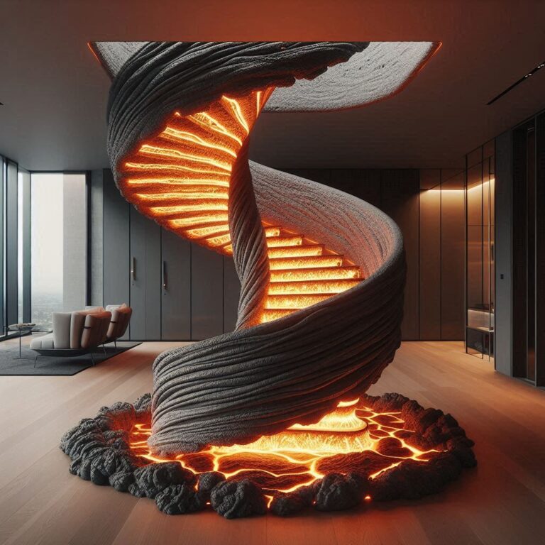 Lava Staircase: Combining Aesthetic Appeal with Functional Benefits ...