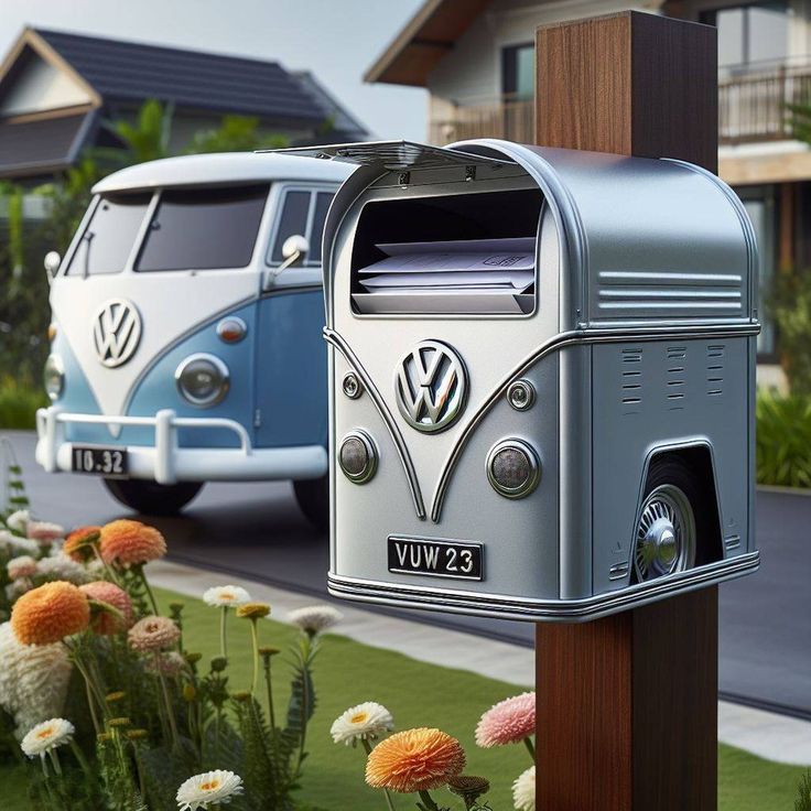 Mailbox Inspired by VW Cars 1