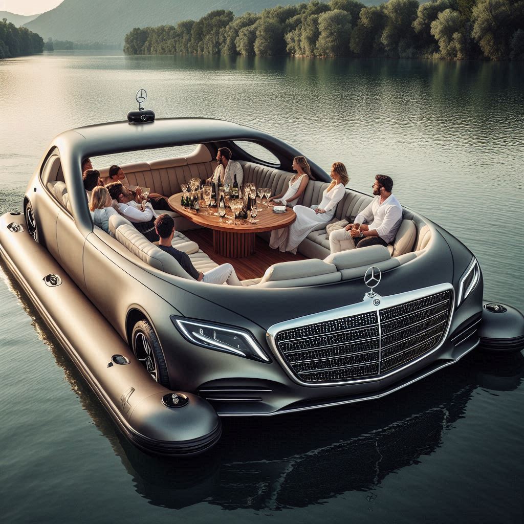 Mercedes Inspired Inflatable Lounge Boat 1