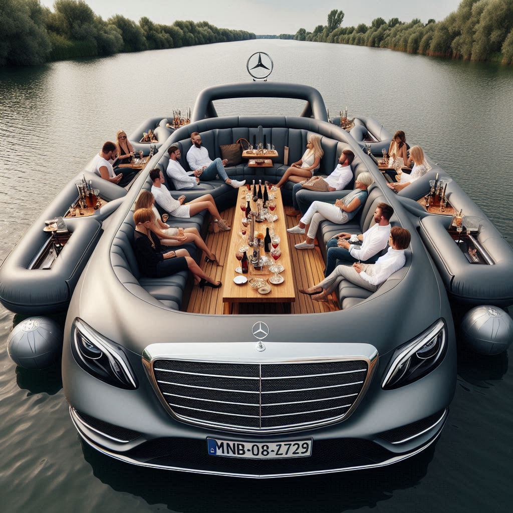 Mercedes Inspired Inflatable Lounge Boat 2