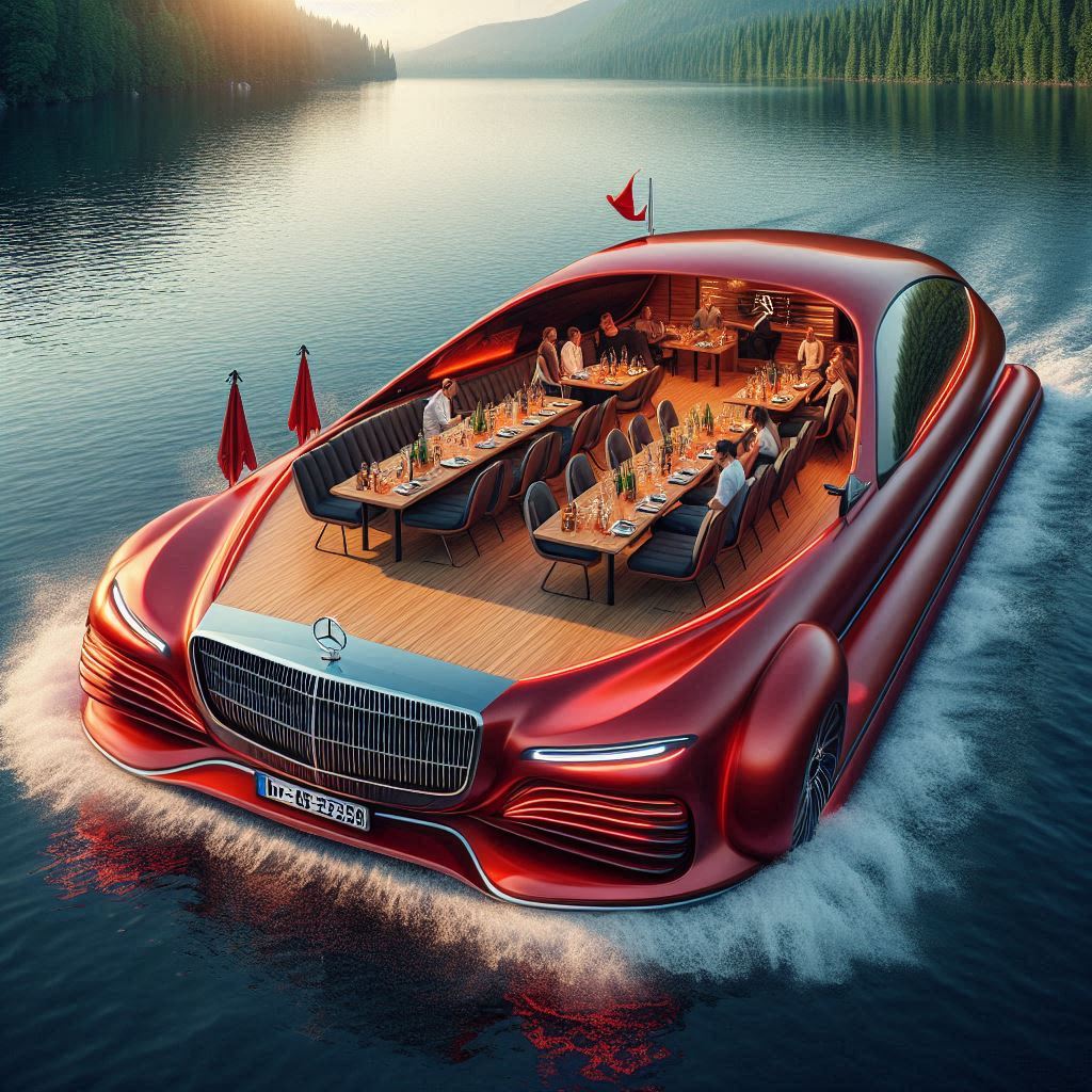 Mercedes Inspired Inflatable Lounge Boat 3