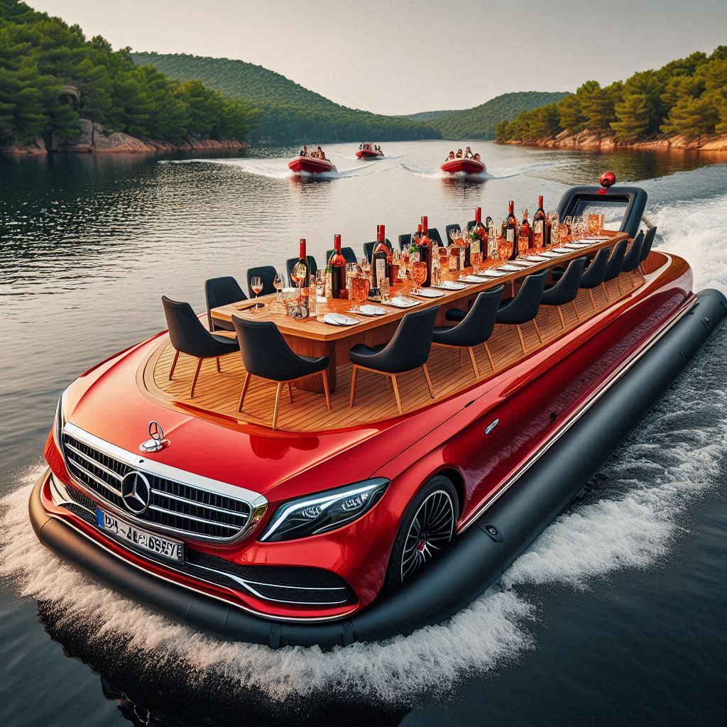 Mercedes Inspired Inflatable Lounge Boat 4