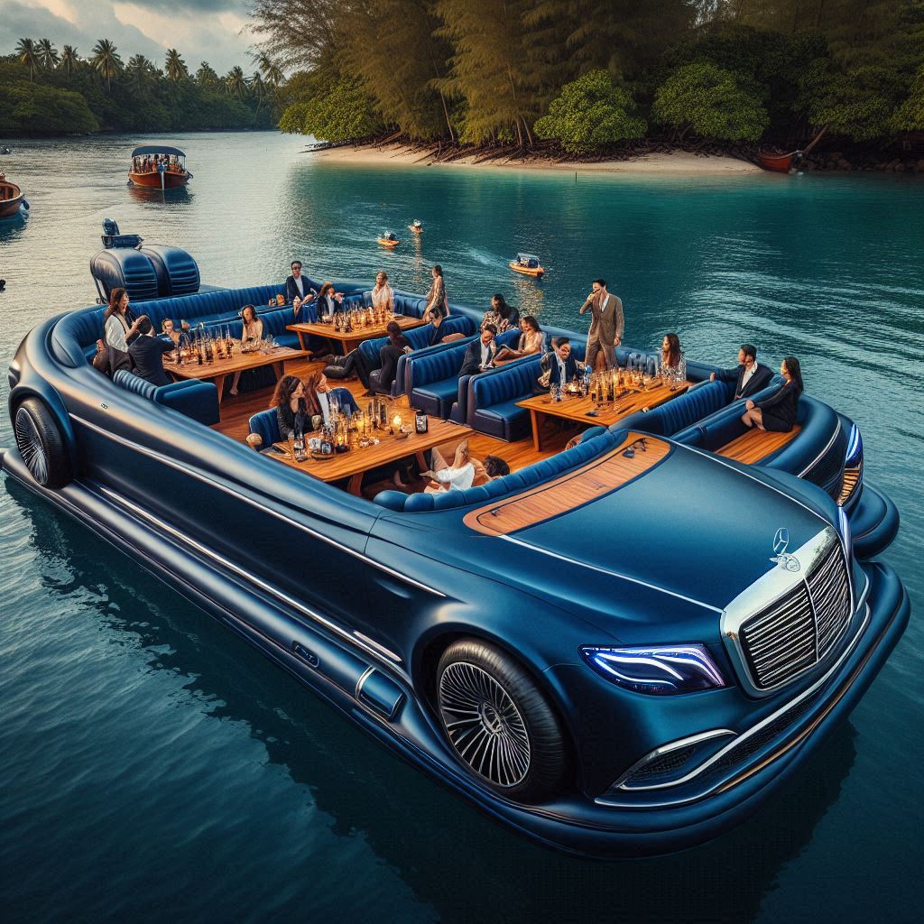 Mercedes Inspired Inflatable Lounge Boat 5