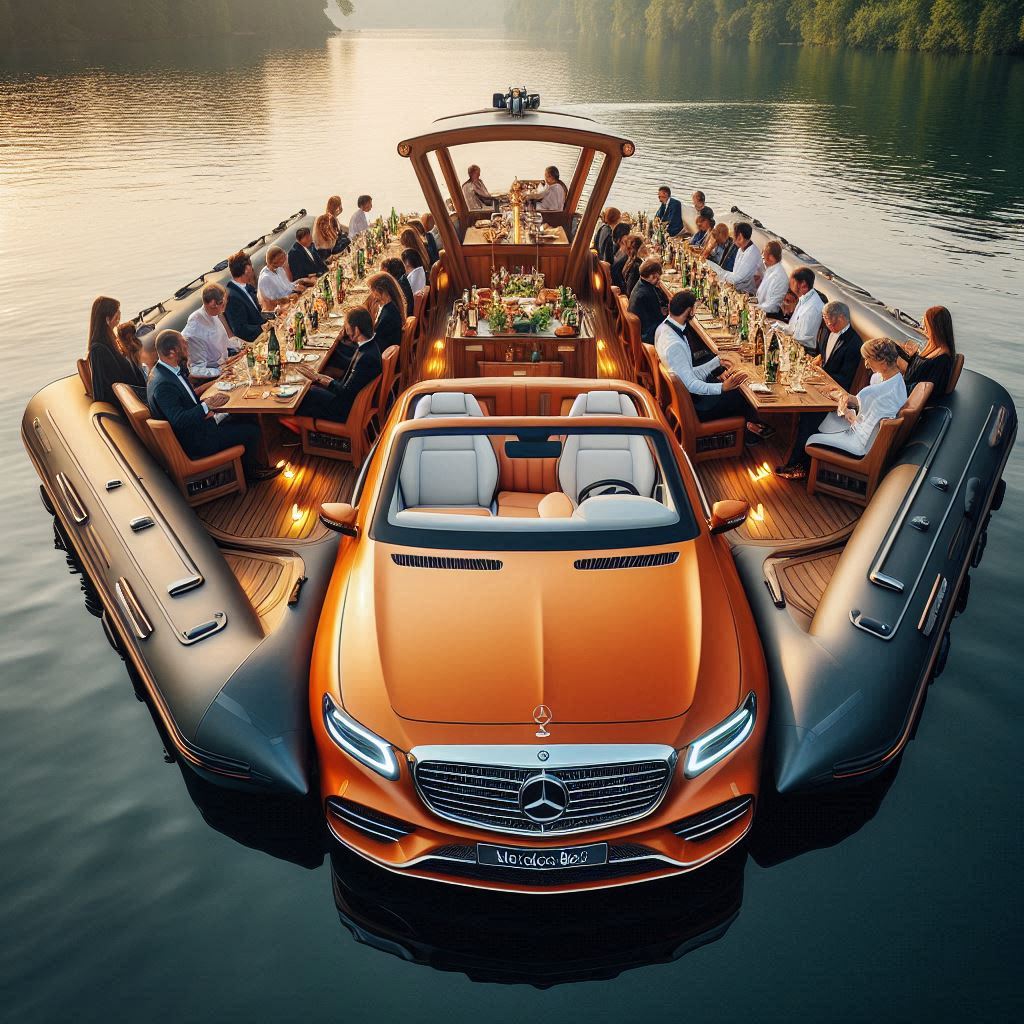 Mercedes Inspired Inflatable Lounge Boat 7