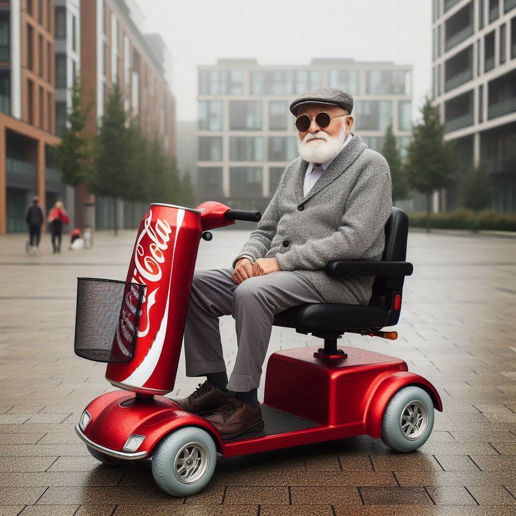 Mobility Scooter Inspired by Coca Cola Cans 1