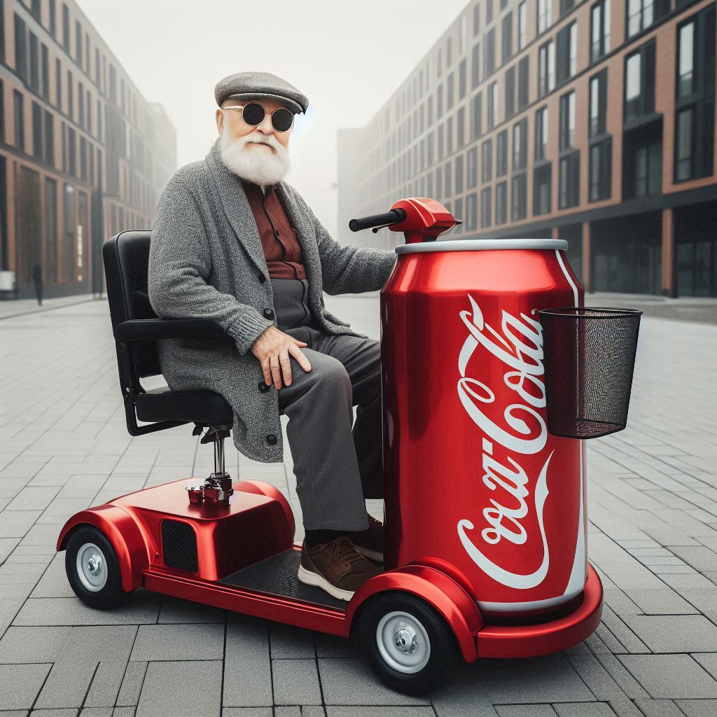 Mobility Scooter Inspired by Coca Cola Cans 2