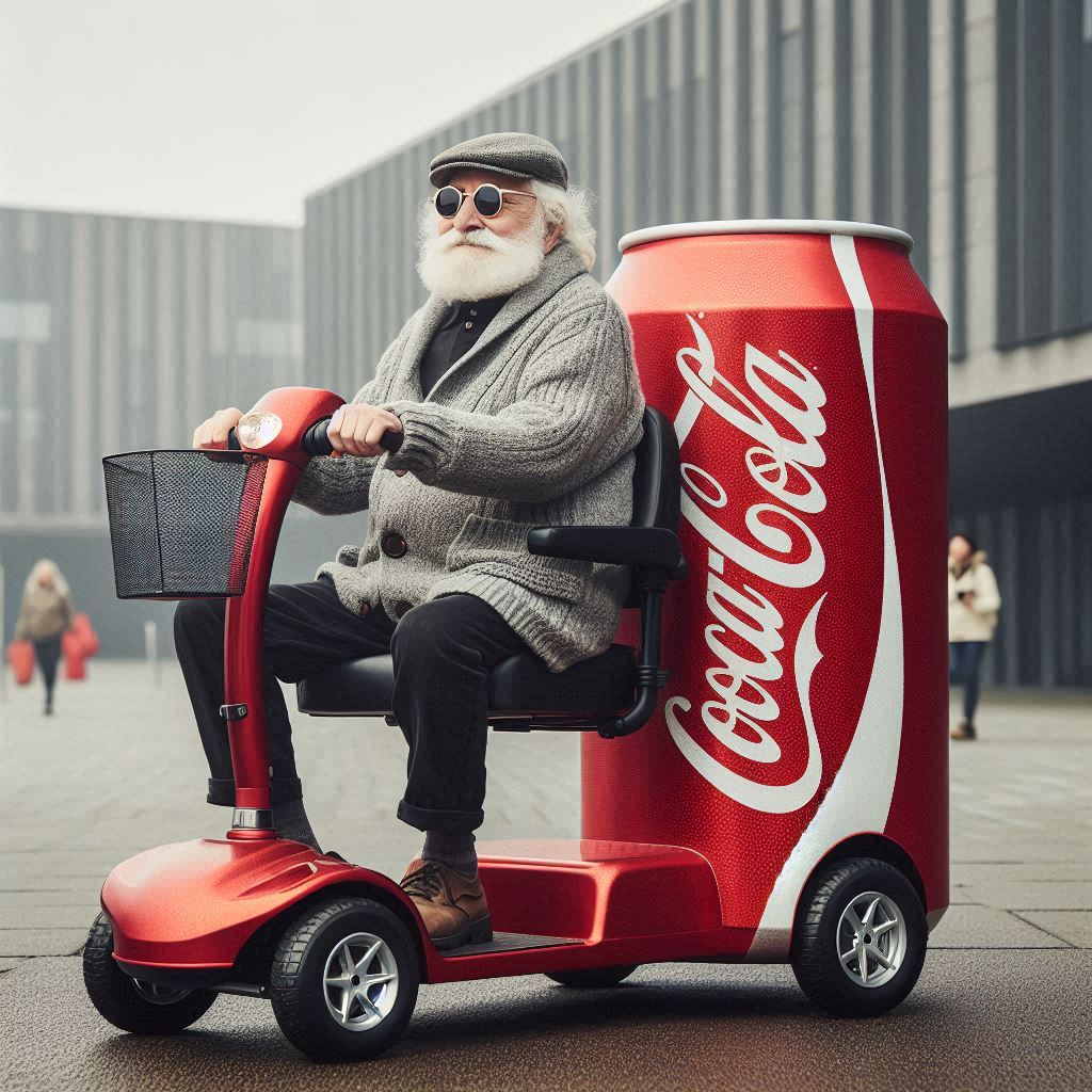 Mobility Scooter Inspired by Coca Cola Cans 3