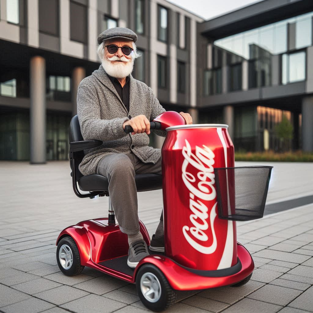 Mobility Scooter Inspired by Coca Cola Cans 4