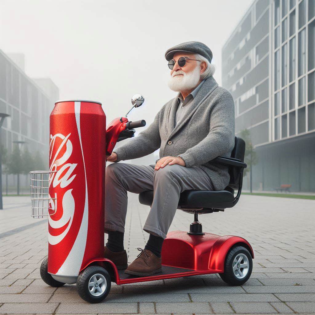 Mobility Scooter Inspired by Coca Cola Cans 5