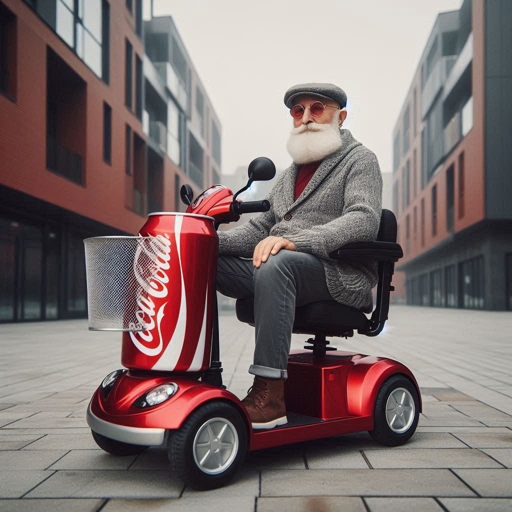 Mobility Scooter Inspired by Coca Cola Cans 7