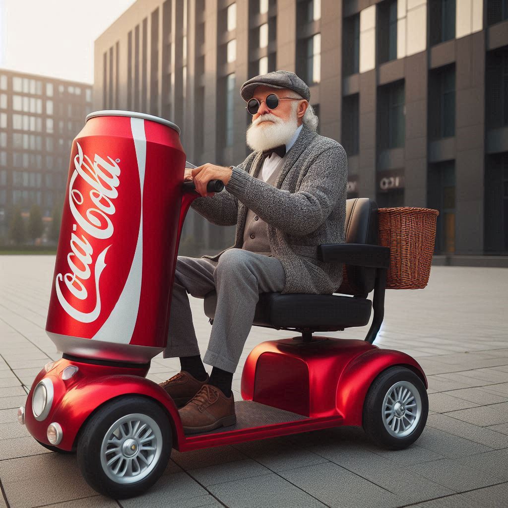 Mobility Scooter Inspired by Coca Cola Cans 8