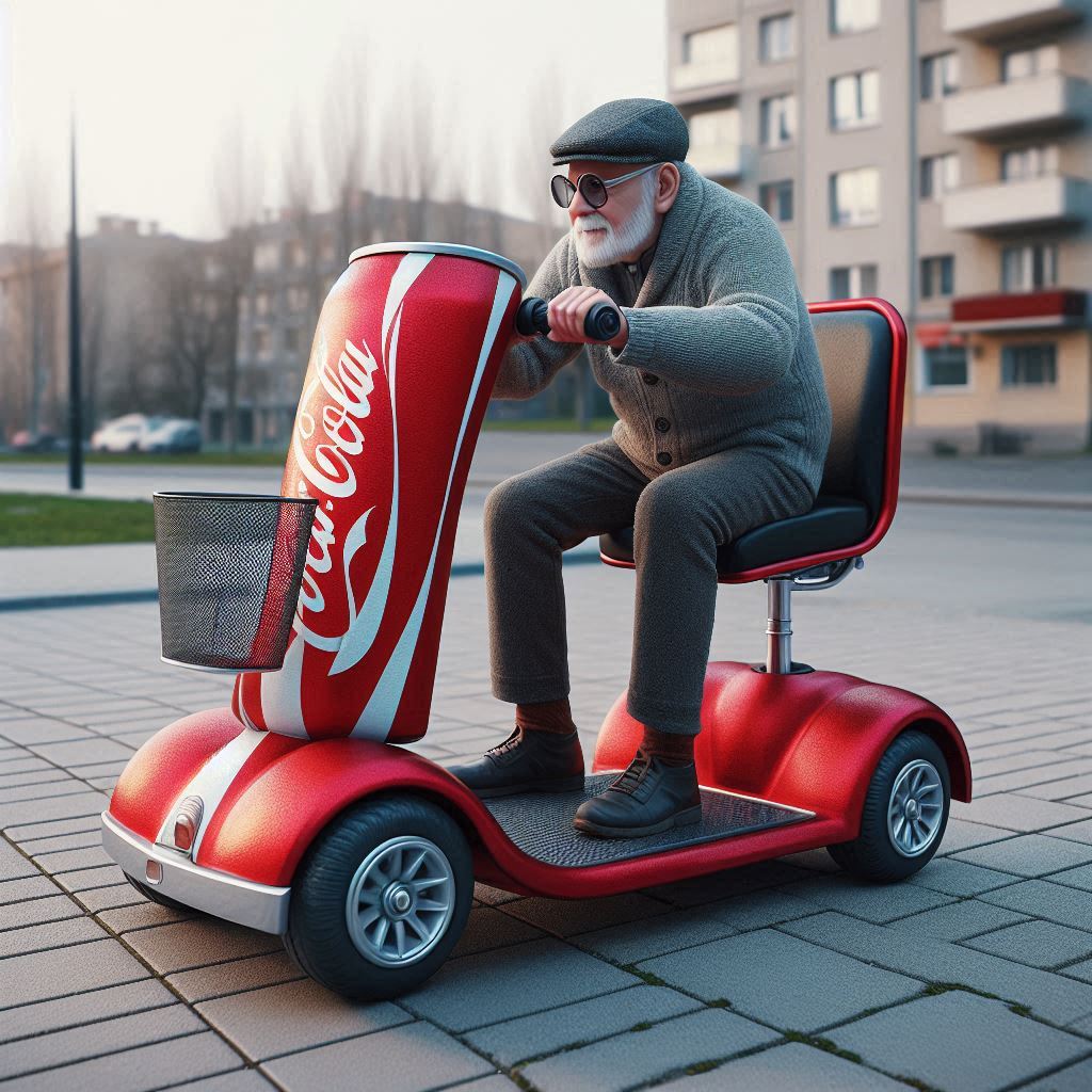 Mobility Scooter Inspired by Coca Cola Cans