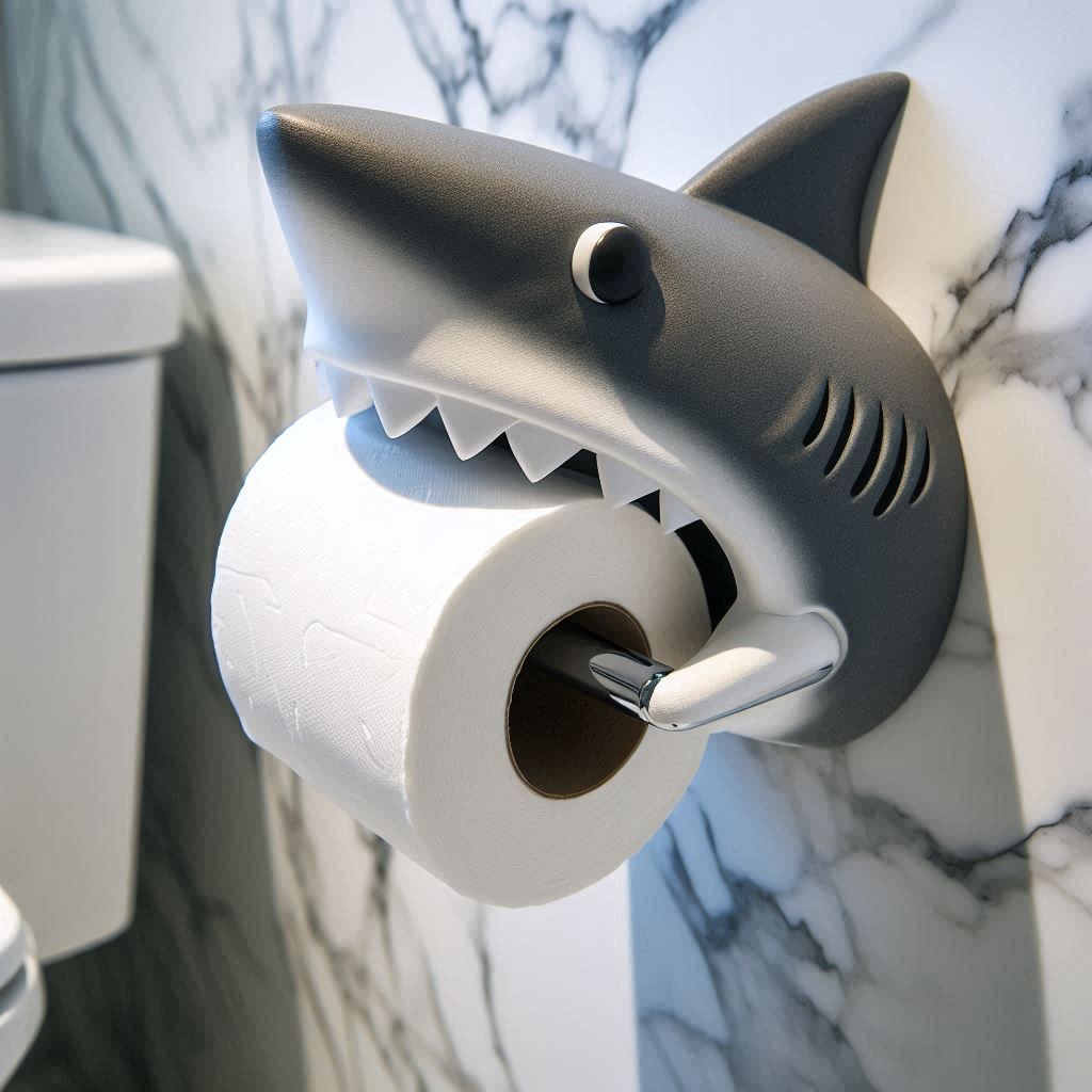 Shark Toilet Paper Holder 2