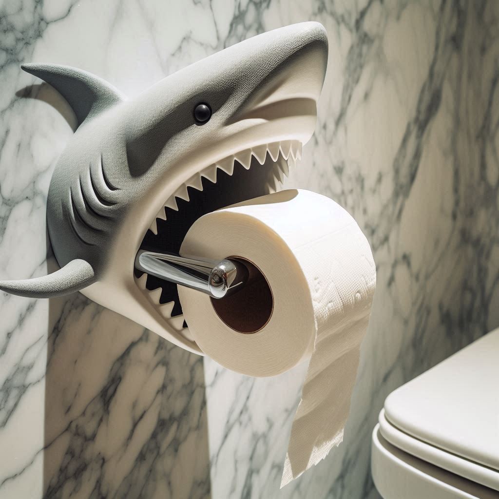 Shark Toilet Paper Holder 3