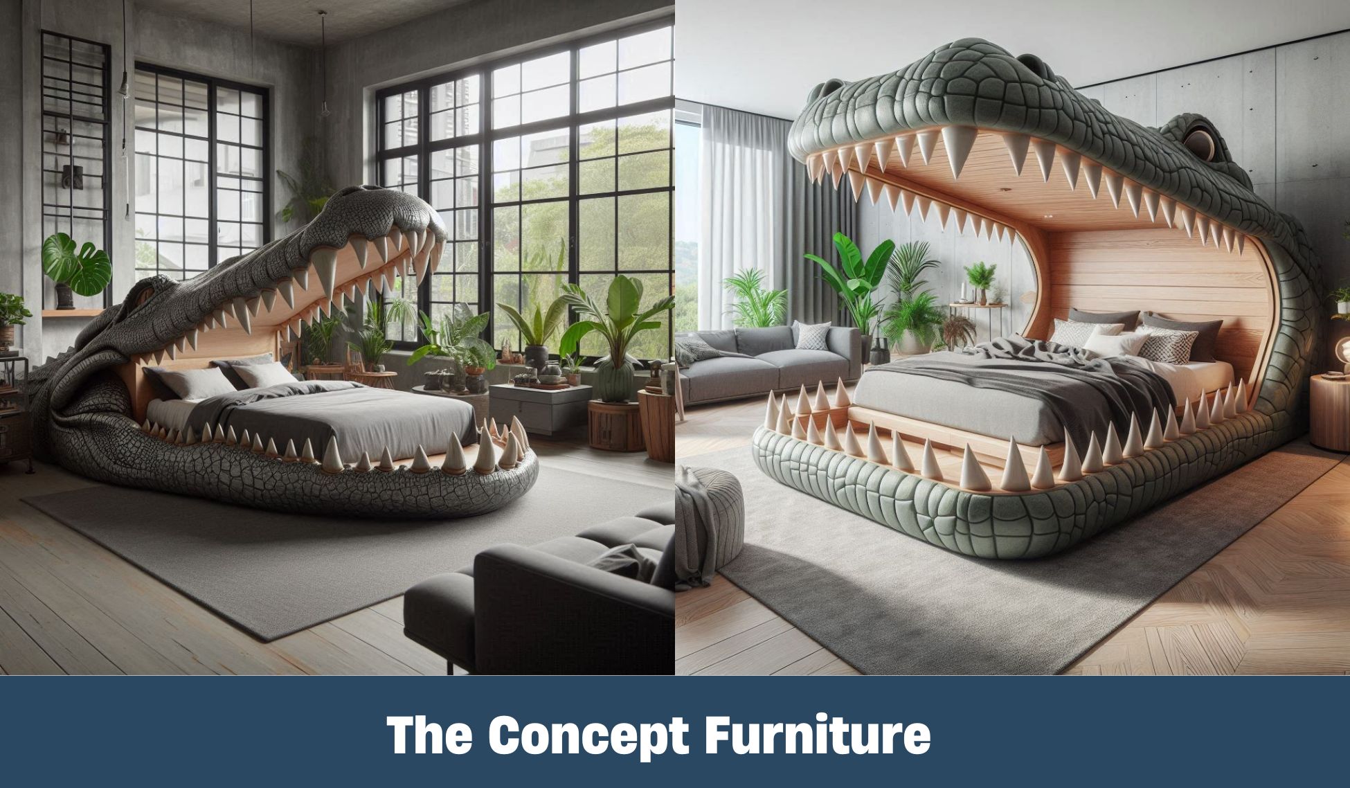 Transform Your Bedroom with a Crocodile Teeth-Shaped Bed: The Ultimate Décor Statement