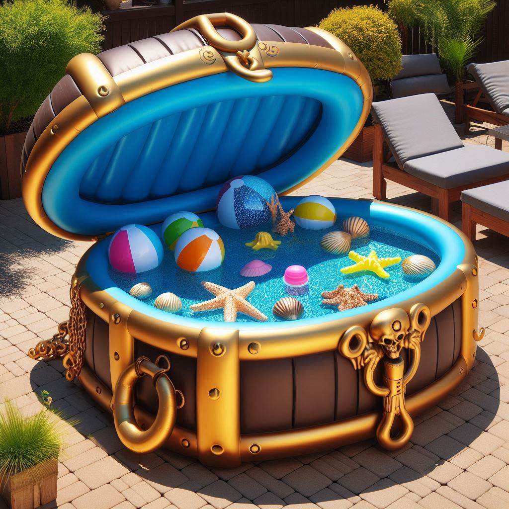 Treasure Chest Inflatable Pool 1