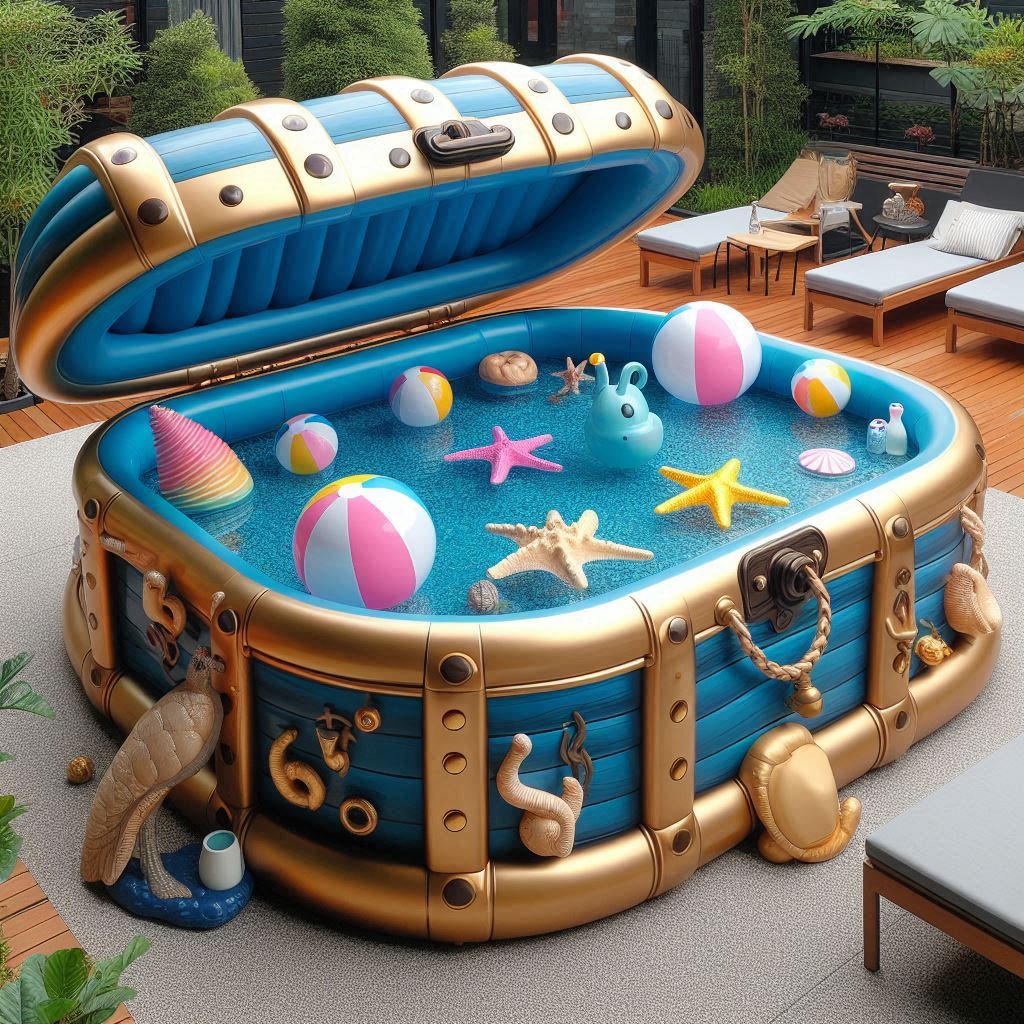 Treasure Chest Inflatable Pool 4